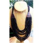 black beads necklaces multi seeds handmade wood bali